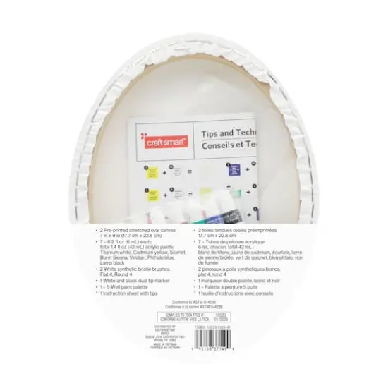 7" x 9" Raven & Moth Oval Canvas Painting Kit by Craft Smart&reg; {7}