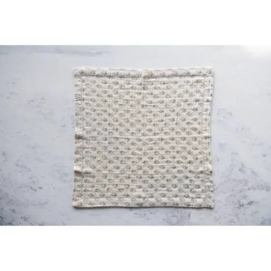 Hello Honey&reg; Charcoal & Cream Floral Print Cotton Napkins, 4ct. {9}