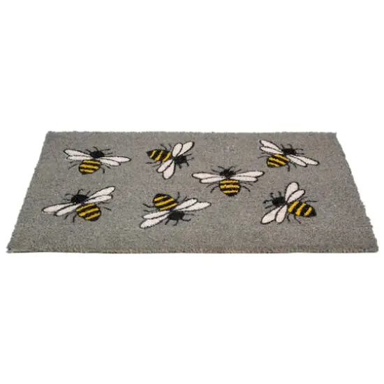 Natural Coir Bumble Bee Doormat {4}