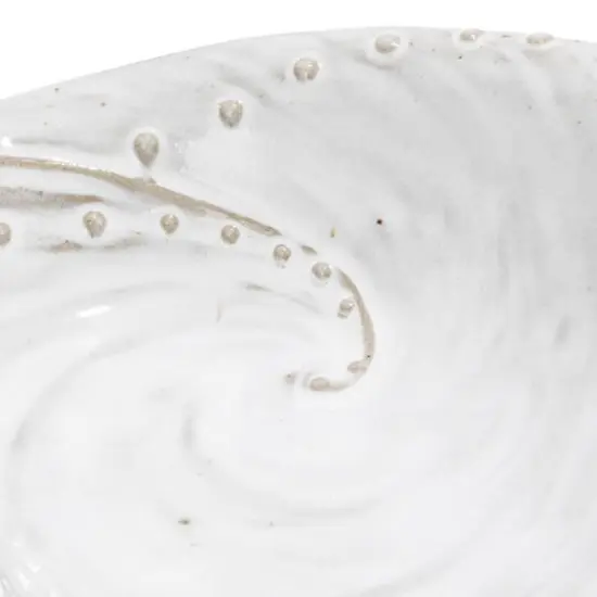 Hello Honey&reg; 6.25" White Abalone Shell Stoneware Plates, 6ct. {7}