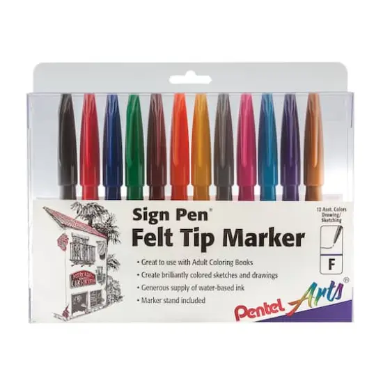 Pentel&reg; Sign Pen&reg; Felt Tip Marker 12 Color Set {1}