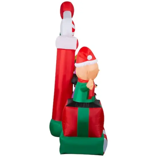 7ft. Airblown&reg; Inflatable Giant Christmas Peanuts Gang Christmas Stage Scene {4}