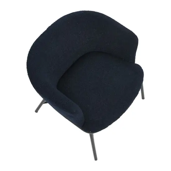 Hello Honey&reg; Bowery Boucle Upholstered Accent Arm Chair Dark Blue {5}