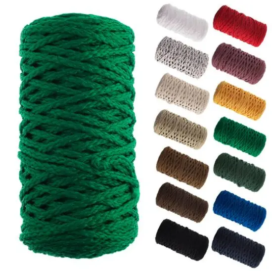 John Bead 4mm Braided Macram&eacute; Cord, 70yd. Kelly Green {7}