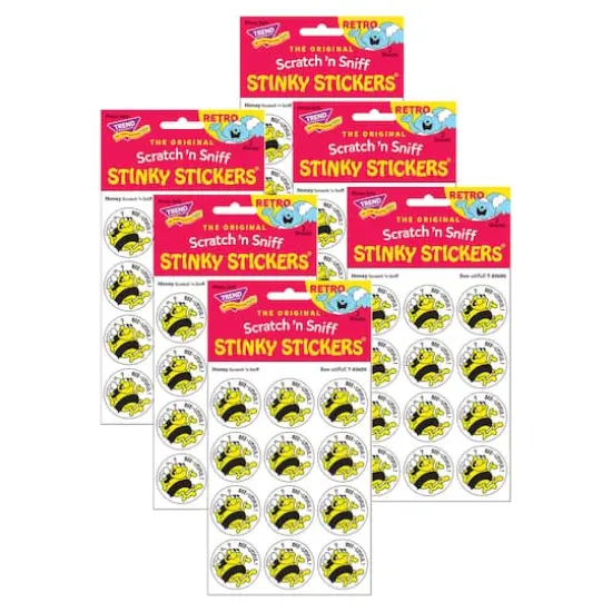 TREND Enterprises&reg; Bee-utiful! Honey Scented Stickers, 6 Packs of 24 {1}