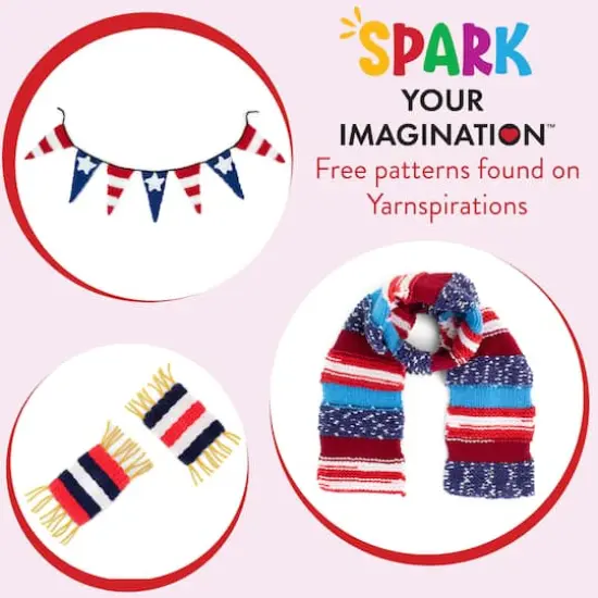 Red Heart&reg; Super Saver&reg; 12 Skein Super Craft Yarn Kit America {4}