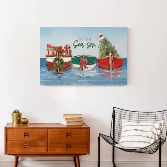 30" Tis the Sea-son Christmas Canvas Wall D&eacute;cor {3}