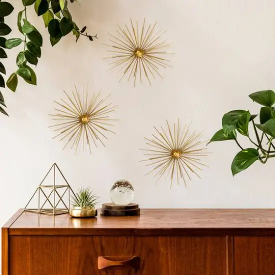 Habitat Cabers Gold Starbursts Metal Wall Art {6}
