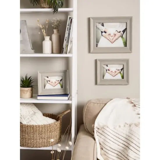 DII&reg; Antique Stone Distressed Farmhouse 4" x 6" Picture Frame {5}