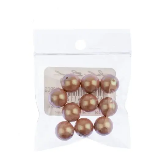 Preciosa Maxima Nacre Pearl Beads, 10mm Pearlescent Pink {3}
