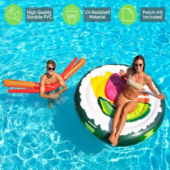 5ft. Inflatable Sushi Roll with Chopsticks Swimming Pool Float {4}