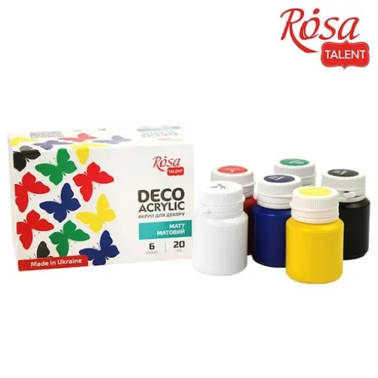 Rosa Talent Deco 6 Color Matte Acrylic Paint Set {3}