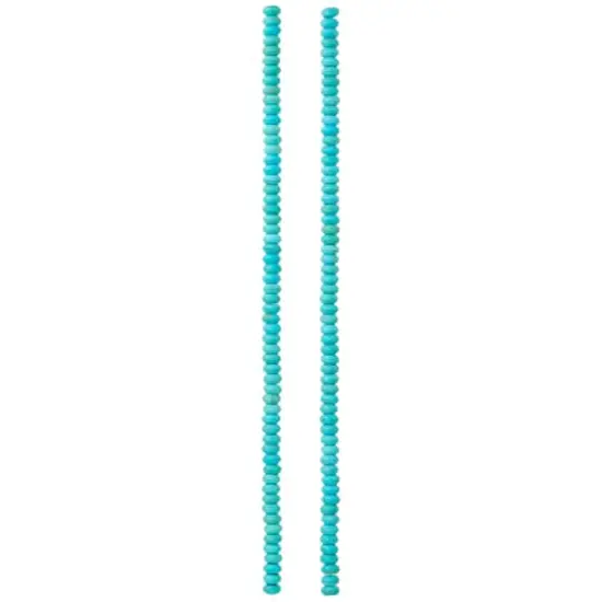 Turquoise Dyed Reconstituted Stone Rondelle Beads, 4mm by Bead Landing&trade; {4}