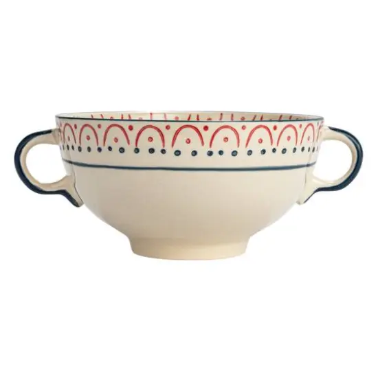 Hello Honey&reg; 8" Multicolor Patterned Stoneware Bowls with Handles, 8ct. {10}