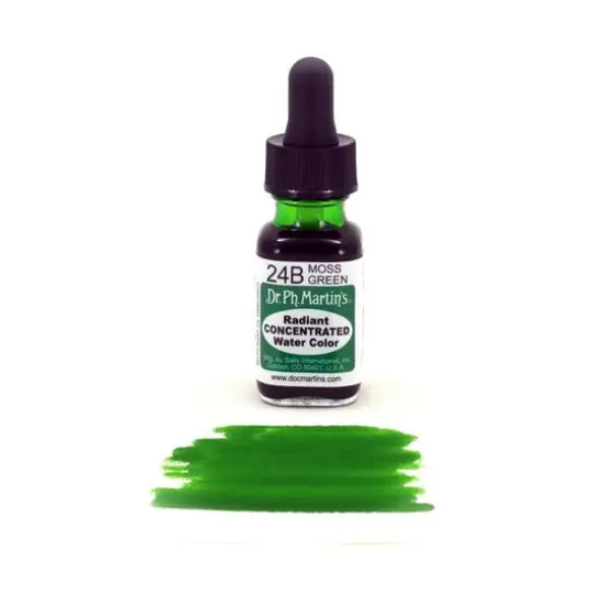 Dr. Ph. Martin's&reg; Radiant Concentrated Watercolor, 0.5oz. 24B Moss Green {4}