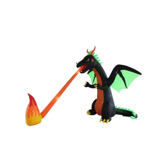 8ft. Inflatable Fire Breathing Dragon {3}