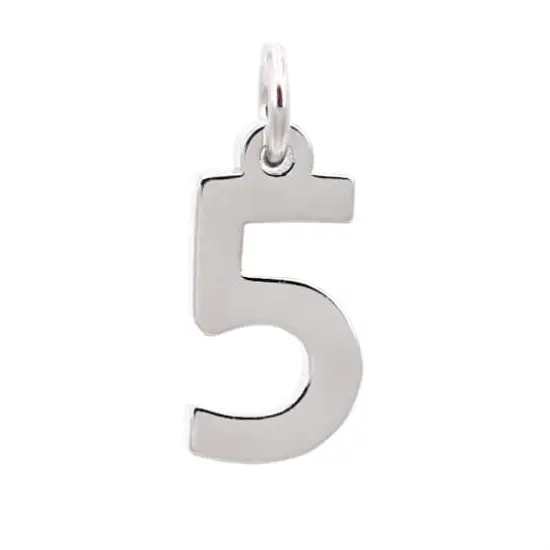 Sterling Silver Number Charm by Bead Landing&trade; 5 {1}