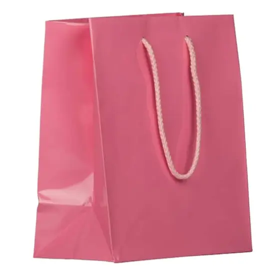 JAM Paper Medium Glossy Gift Bags, 100ct. Pink {1}