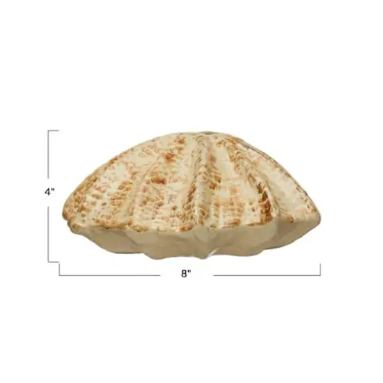 Hello Honey&reg; Bloomingville 9" Tan Stoneware Shell Vase {3}