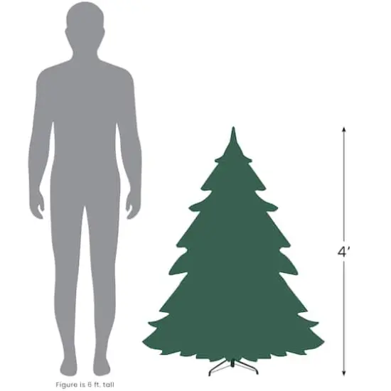 4ft. Unlit Red Berry Artificial Twig Christmas Tree with Square Stand {7}