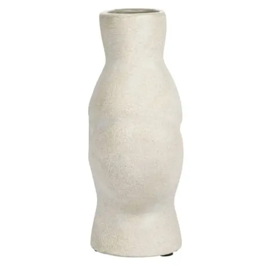 Hello Honey&reg; Bloomingville 9" Tan Modern Terra Cotta Vase with Cut Out Detail {3}