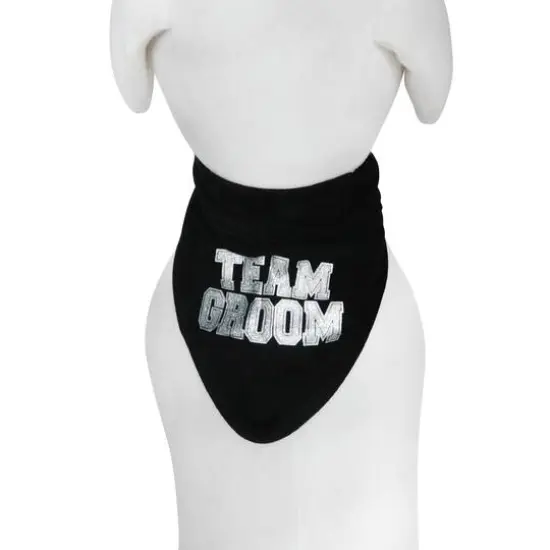 Best Furry Friends Black Team Groom Bandana Collar Slide {5}
