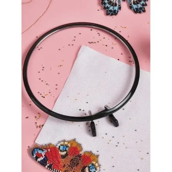 Nurge 5" Spring Metal Embroidery Hoop Deep Black {3}