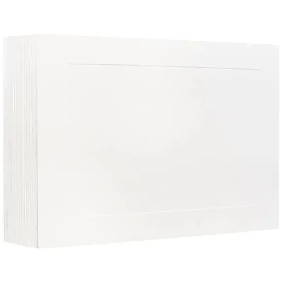JAM Paper 5" x 6" White Panel Blank Flat Note Cards {3}
