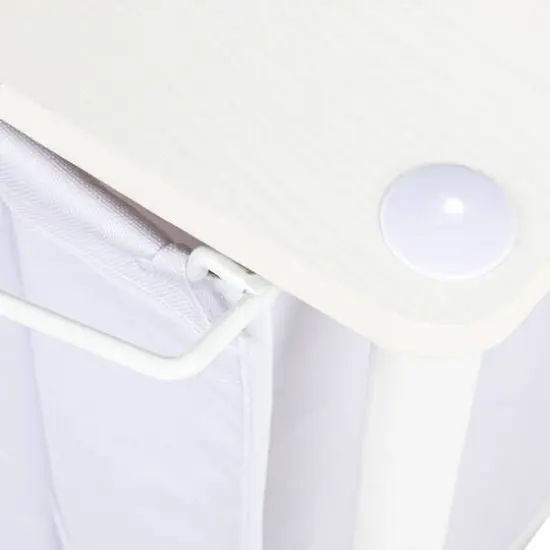 Household Essentials 3-Bag Laundry Sorter with Laminate Shelving White {6}