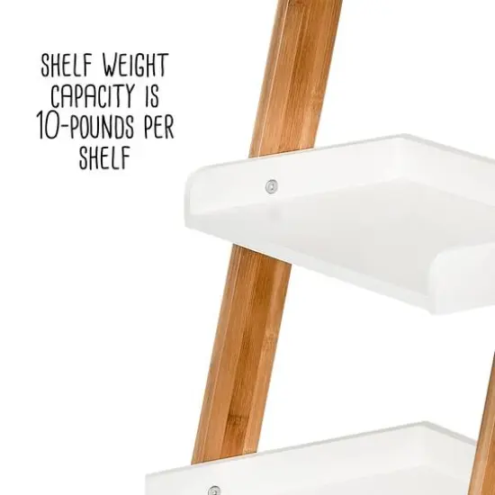 Honey Can Do White 3-Tier Leaning Ladder Shelf {8}