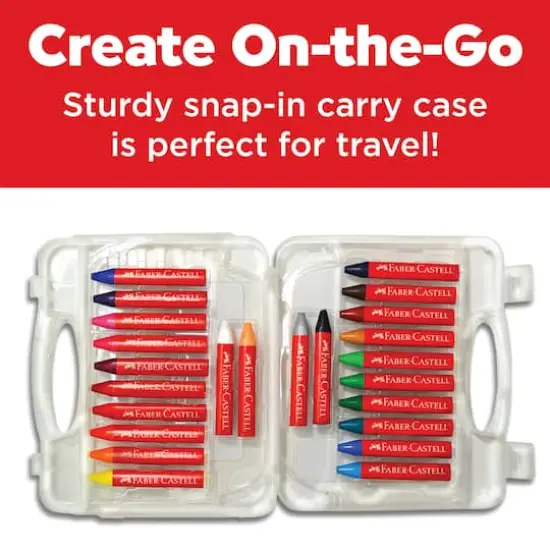 Faber-Castell 24 Color Brilliant Beeswax Crayons in Storage Case {7}