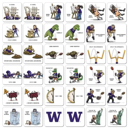 College Team Licensed Memory Match Game Washington Huskies {4}