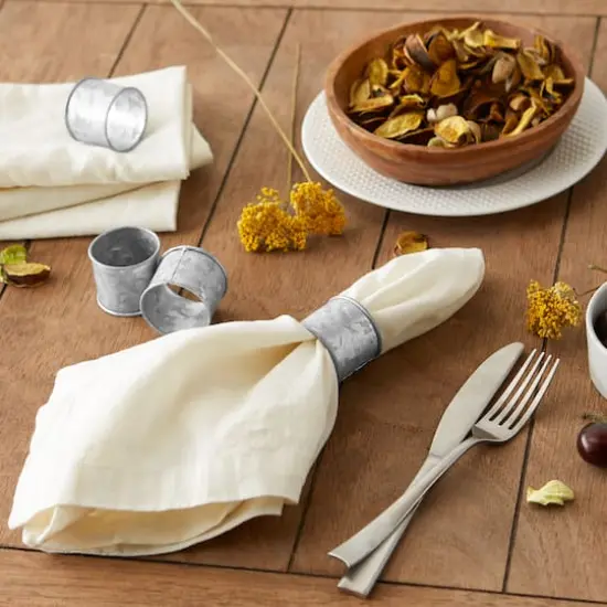 DII&reg; Galvanized Band Napkin Rings, 6ct. {3}
