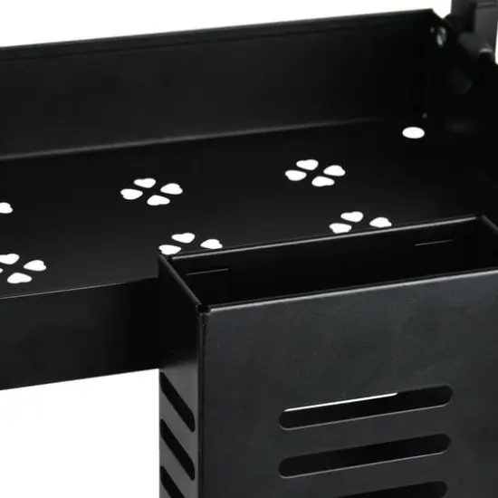 Household Essentials 12" Black Metal 2-Tier Countertop Caddy {7}