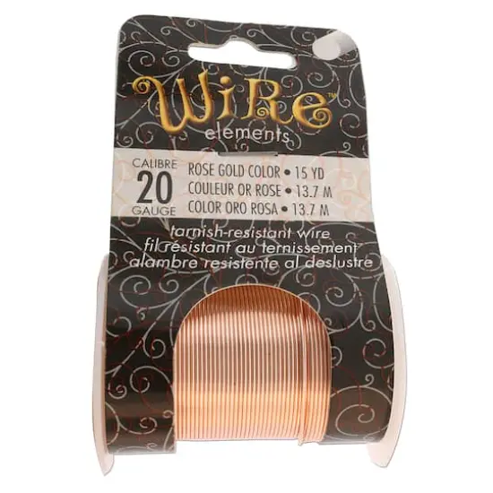 The Beadsmith® Wire™ Elements 20 Gauge Tarnish-Resistant Wire Rose Gold {1}