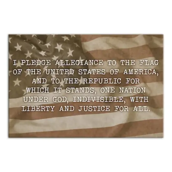 Pledge of Allegiance Canvas Wall Art {1}