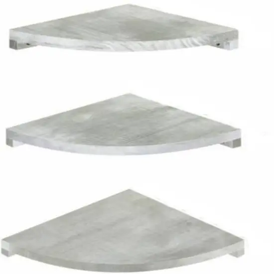 Olive Green Floating Corner Wall Shelf Set {1}