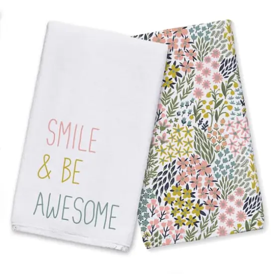 Smile & Be Awesome Tea Towel Set {1}