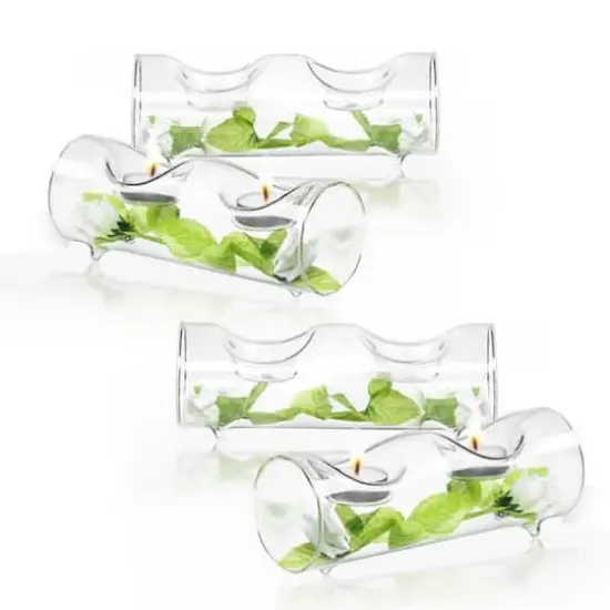 JoyJolt&reg; Ambient Double Tea Light Candle Holders, 4ct. {1}