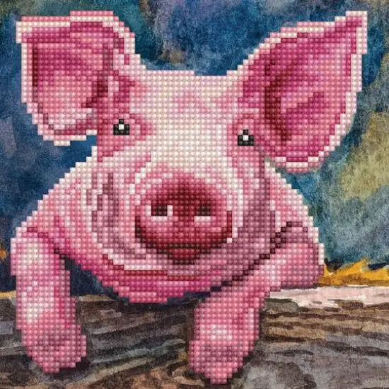 Diamond Art Beginner Piglet Kit {1}