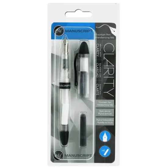 Manuscript Fountain Pen Clarity Iridium Nib Black {1}