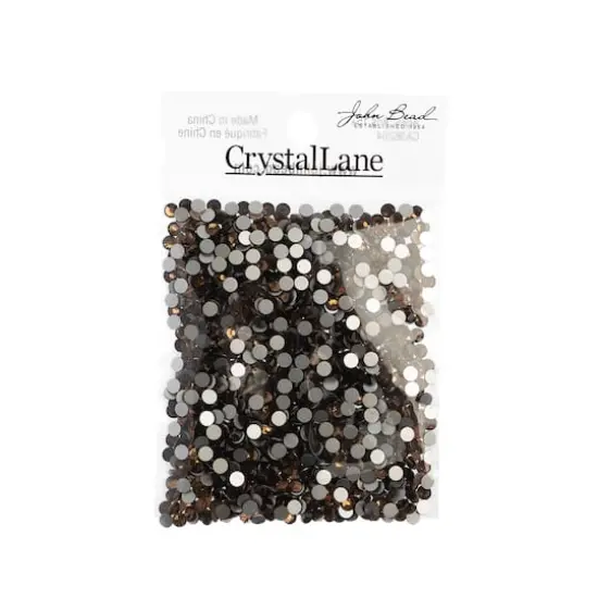 John Bead Crystal Lane SS16 Round Flatback Rhinestones, 1,440ct. Smoked Topaz {4}
