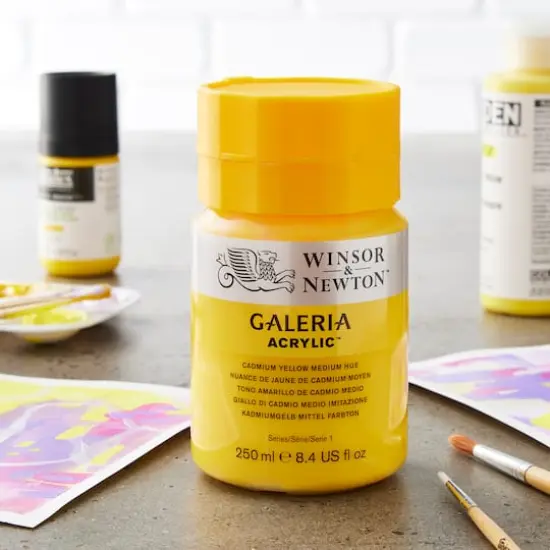 Winsor & Newton&reg; Galeria Acrylic&reg; Paint, 250mL Cadmium Yellow Medium Hue {7}