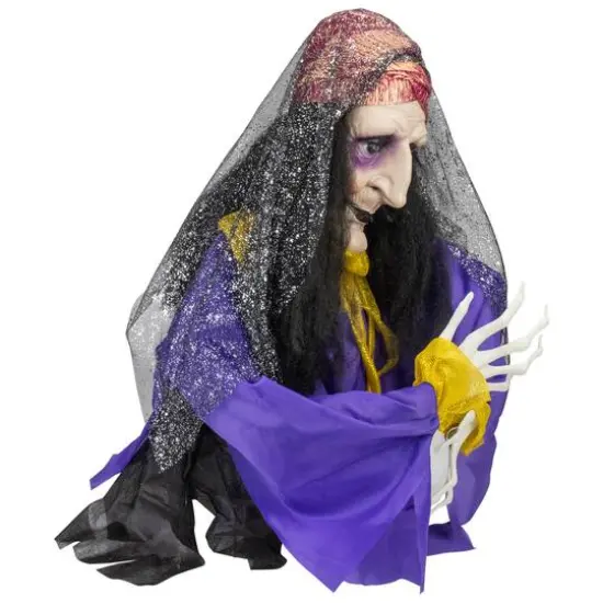 20" Lighted & Animated Fortune Teller Halloween Decoration {3}