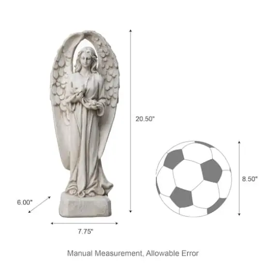 Glitzhome&reg; 20.5" Standing Archangel Garden Statue {9}