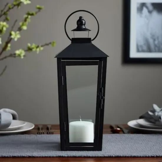 15.7" Black Metal Lantern by Ashland&reg; {5}