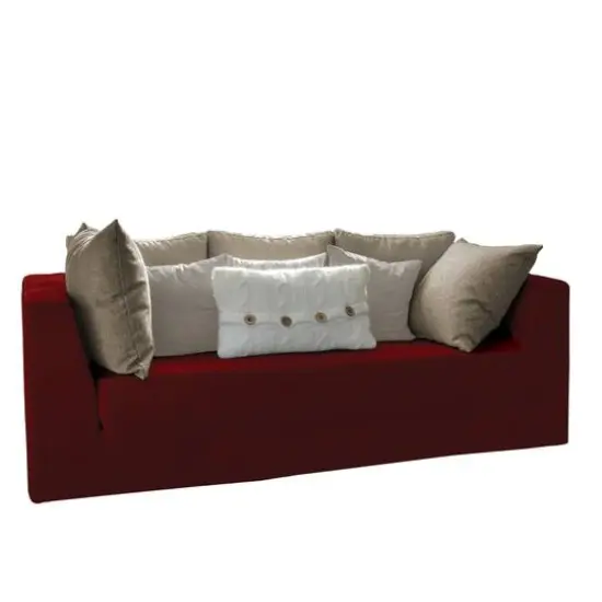 Home Details Waffle Design Loveseat Furniture Slipcover Burgundy {2}