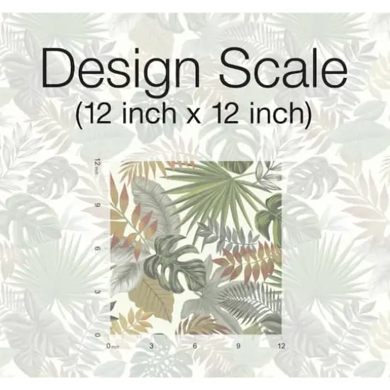 RoomMates Palm Frond Toss Peel & Stick Wallpaper Green/Orange {6}