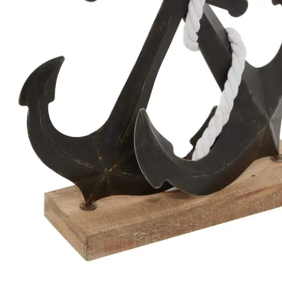16.5" Brown Traditional Anchor Sculpture {4}