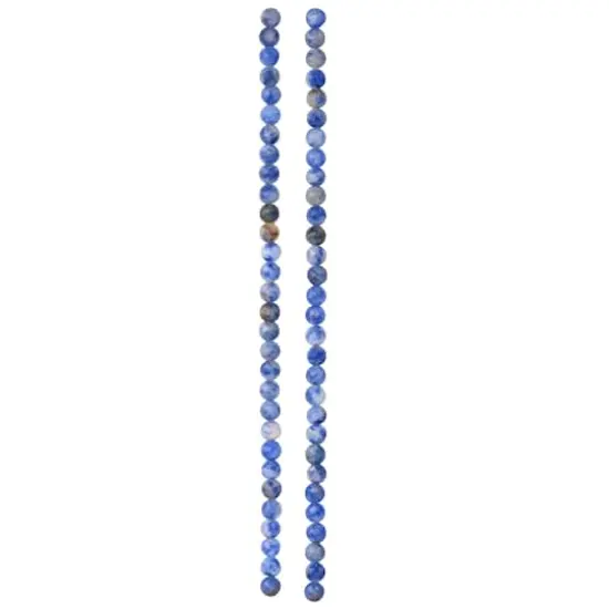 Blue Spotted Sodalite Stone Round Beads by Bead Landing&reg;, 4mm {4}